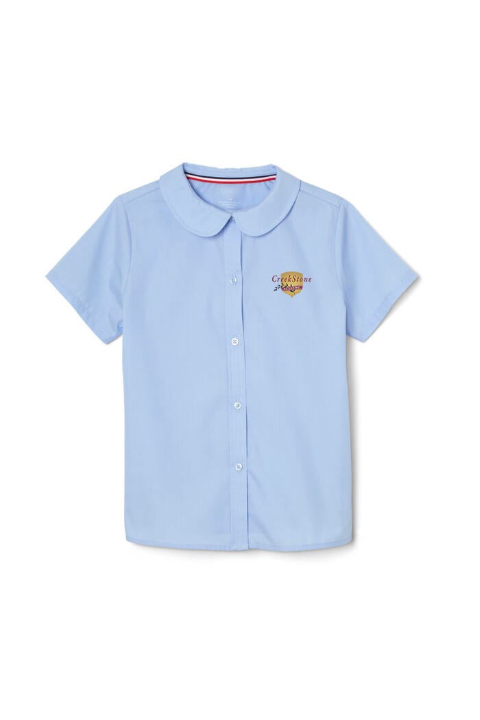 Short Sleeve Modern Peter Pan Blouse